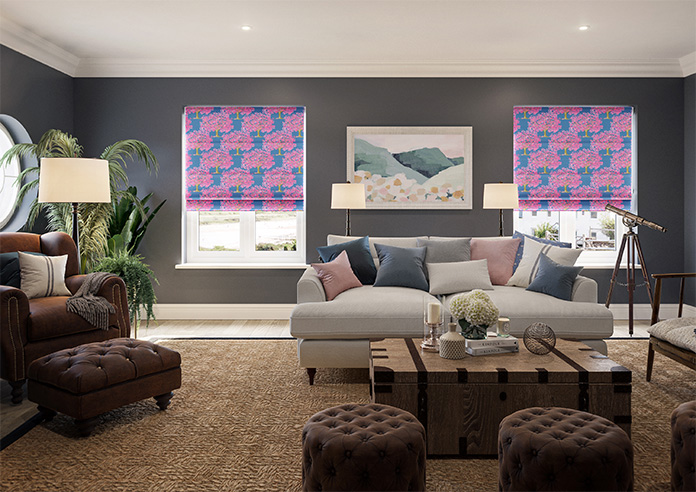 Classic Woodland, Ocean - Motorised Roman Blind - Image 8